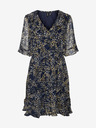 Vero Moda Curve Tmavě modré dámské vzorované šaty VERO MODA CURVE Dora