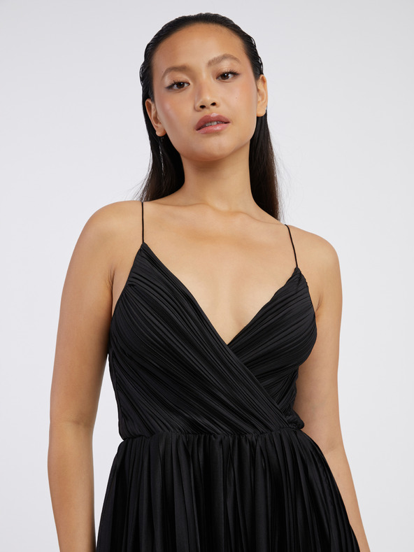 ONLY Černé dámské plisované maxišaty ONLY Elema