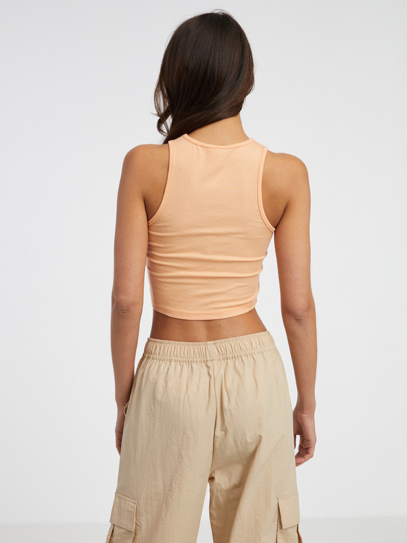 ONLY Oranžové dámské crop top tílko ONLY Belia