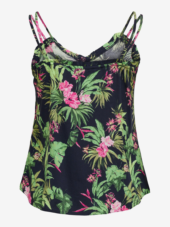 ONLY Zeleno-černé dámské vzorované tílko ONLY Nova