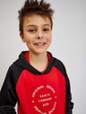 Sam 73 Černo-červená unisex dětská mikina s kapucí SAM73 Draco