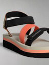 Napapijri Černo-oranžové dámské sandály NAPAPIJRI