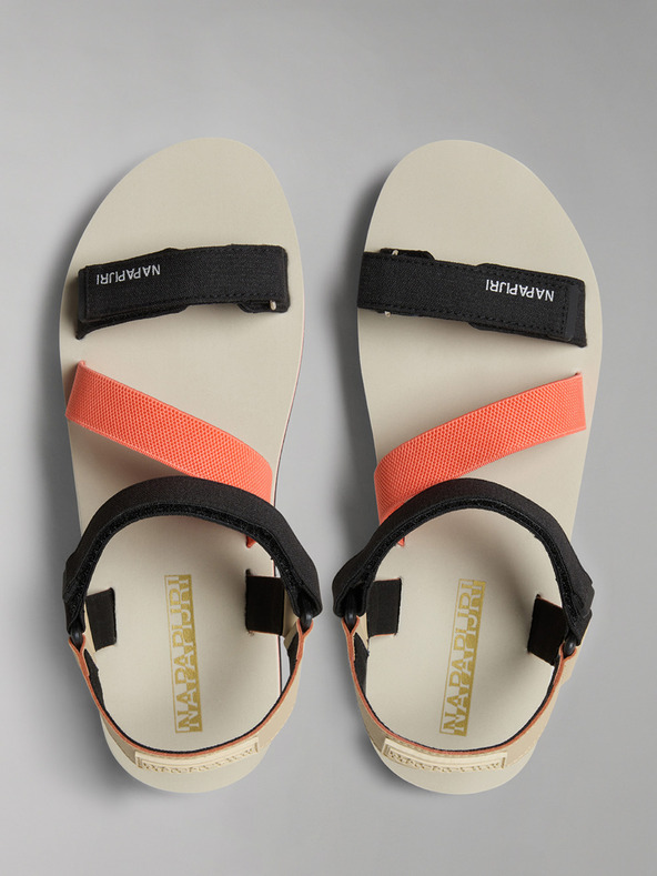 Napapijri Černo-oranžové dámské sandály NAPAPIJRI