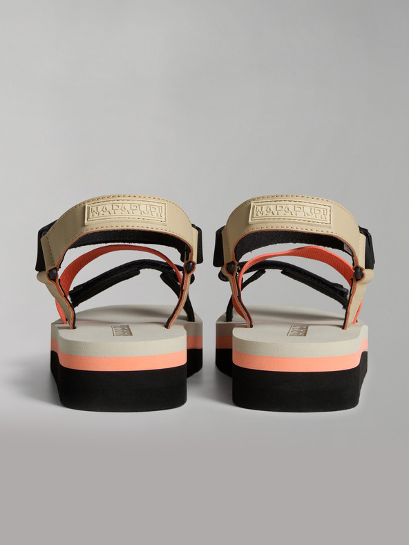 Napapijri Černo-oranžové dámské sandály NAPAPIJRI
