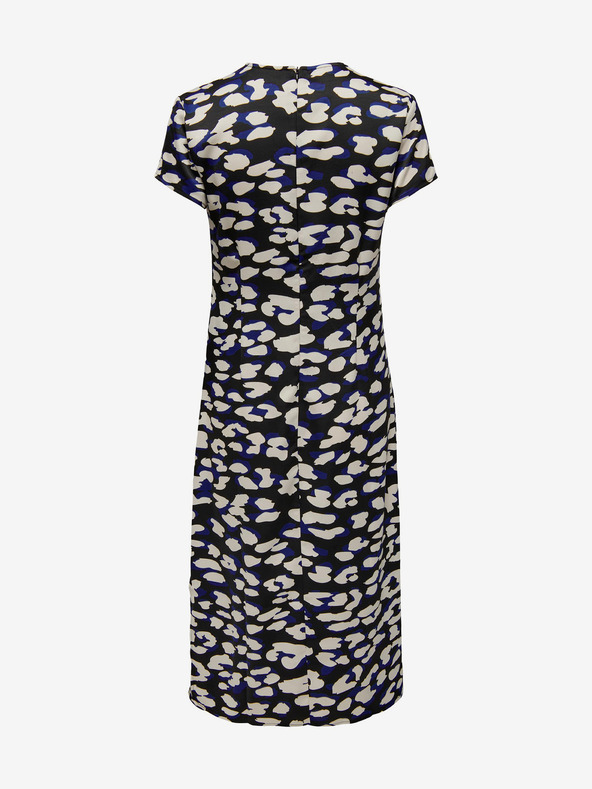 Jacqueline de Yong Krémovo-černé dámské vzorované šaty JDY Urba