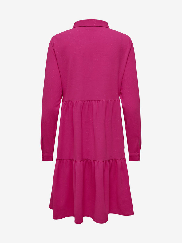 Jacqueline de Yong Tmavě růžové dámské šaty JDY Piper