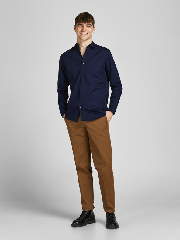 Jack & Jones Tmavě modrá pánská košile Jack & Jones Lacardiff