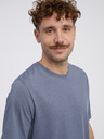 Jack & Jones Modré pánské žíhané basic tričko Jack & Jones Organic