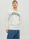 Jack & Jones Světle šedá pánská žíhaná mikina s kapucí Jack & Jones Josh