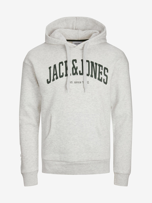 Jack & Jones Světle šedá pánská žíhaná mikina s kapucí Jack & Jones Josh