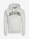 Jack & Jones Světle šedá pánská žíhaná mikina s kapucí Jack & Jones Josh