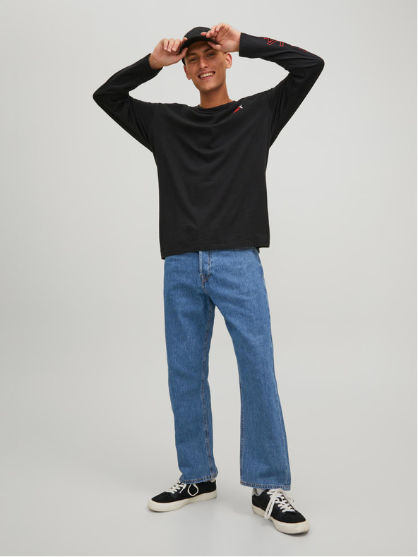 Jack & Jones Modré pánské široké džíny Jack & Jones Eddie