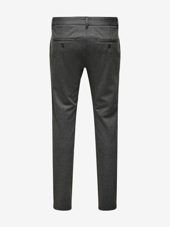 ONLY & SONS Tmavě šedé pánské chino kalhoty ONLY & SONS Mark