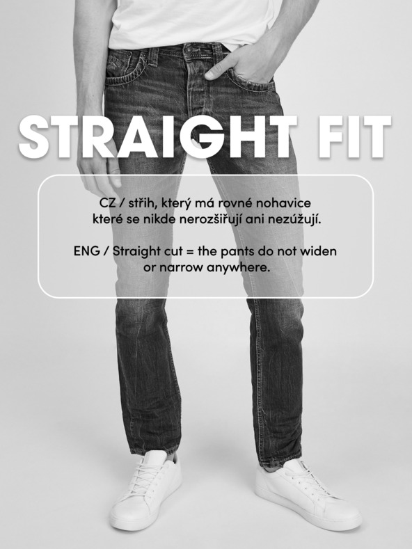 Jack & Jones Světle modré pánské straight fit džíny Jack & Jones Chris