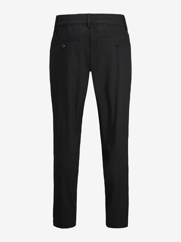 Jack & Jones Černé pánské zkrácené kalhoty Jack & Jones Karl