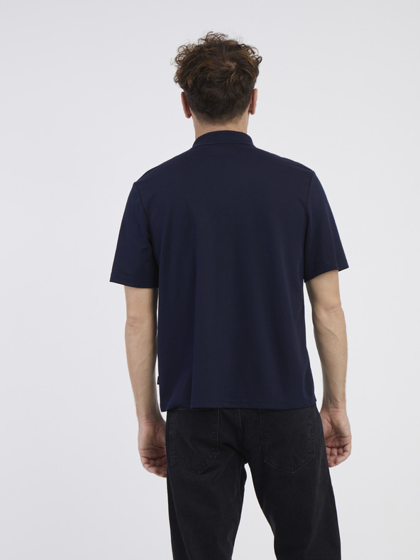 Jack & Jones Tmavě modré pánské polo tričko Jack & Jones Blamatt