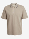 Jack & Jones Béžové pánské polo tričko Jack & Jones Blamatt