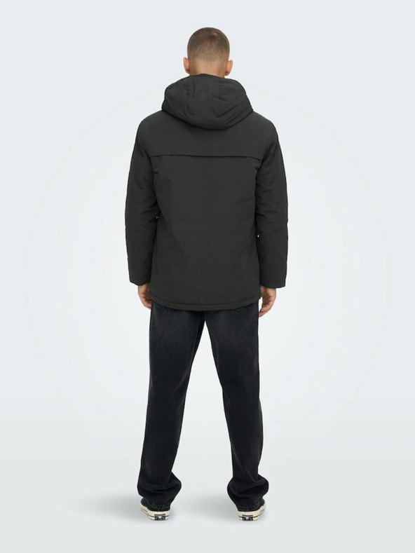 ONLY & SONS Černá pánská zimní bunda ONLY & SONS Jayden
