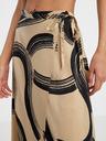 AWARE by VERO MODA Béžová dámská vzorovaná zavinovací maxi sukně AWARE by VERO MODA Gusa