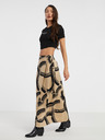AWARE by VERO MODA Béžová dámská vzorovaná zavinovací maxi sukně AWARE by VERO MODA Gusa