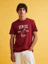 Celio Červené pánské tričko Celio Feklyn