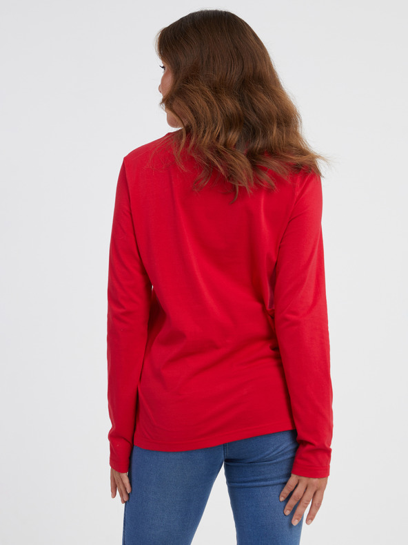 Sam 73 Červené dámské tričko s dlouhým rukávem SAM 73 Zira