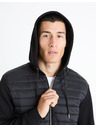 Celio Černá pánská prošívaná bunda Celio Fequilted