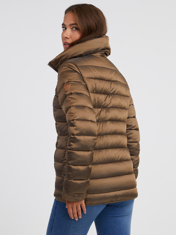 Sam 73 Hnědá dámská prošívaná bunda SAM 73 Beta