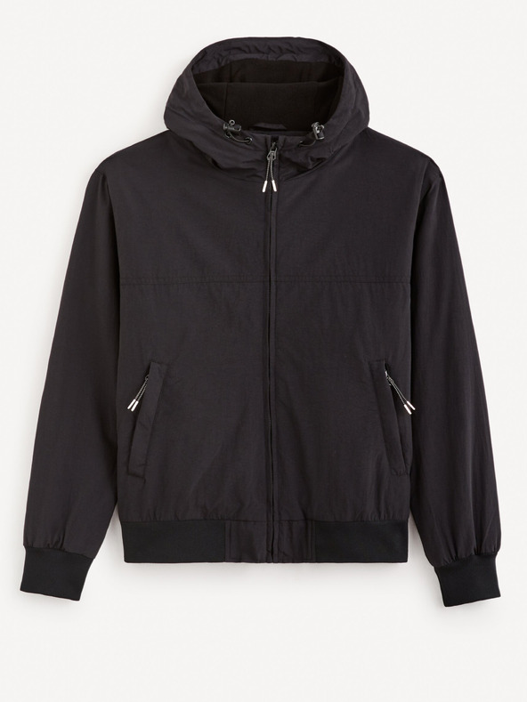 Celio Černá pánská bunda Celio Fuhoodie2