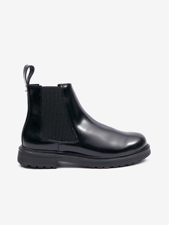 Diesel Černé pánské kožené kotníkové boty Diesel