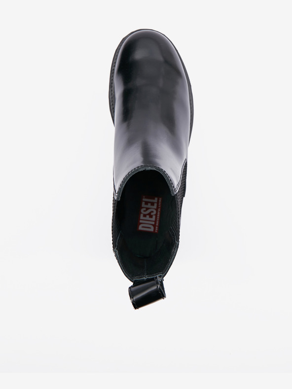 Diesel Černé pánské kožené kotníkové boty Diesel