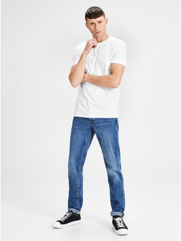 Jack & Jones Sada dvou bílých pánských triček s krátkým rukávem Jack & Jones Basic