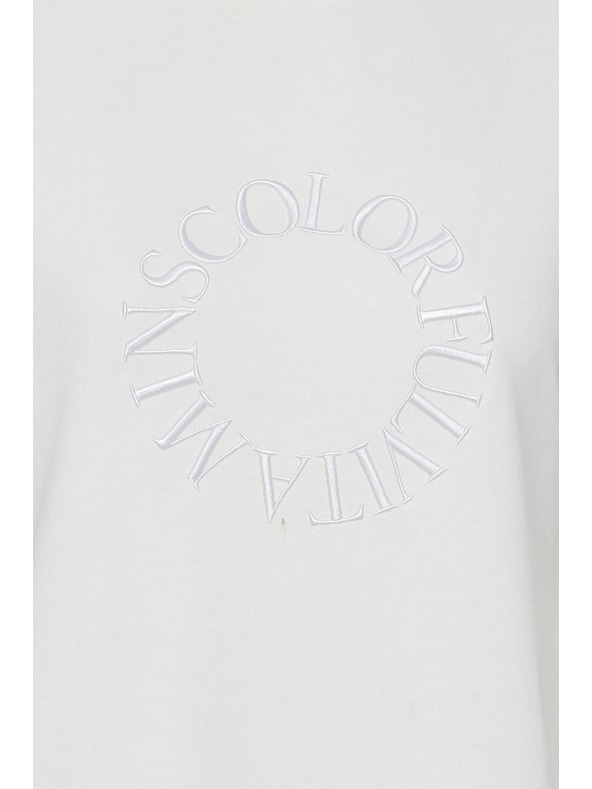 The Jogg Concept Bílé dámské mikinové šaty The Jogg Concept JCSAFINE