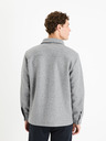 Celio Šedá pánská svrchní košile Celio Faliau