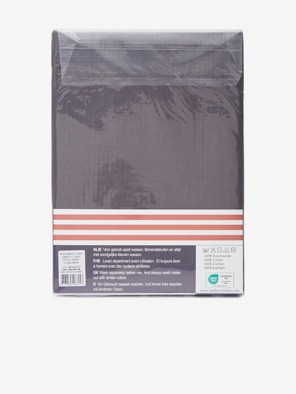 Good Morning 140 x 200 cm - Tmavě šedé elastické žerzejové prostěradlo Good Morning