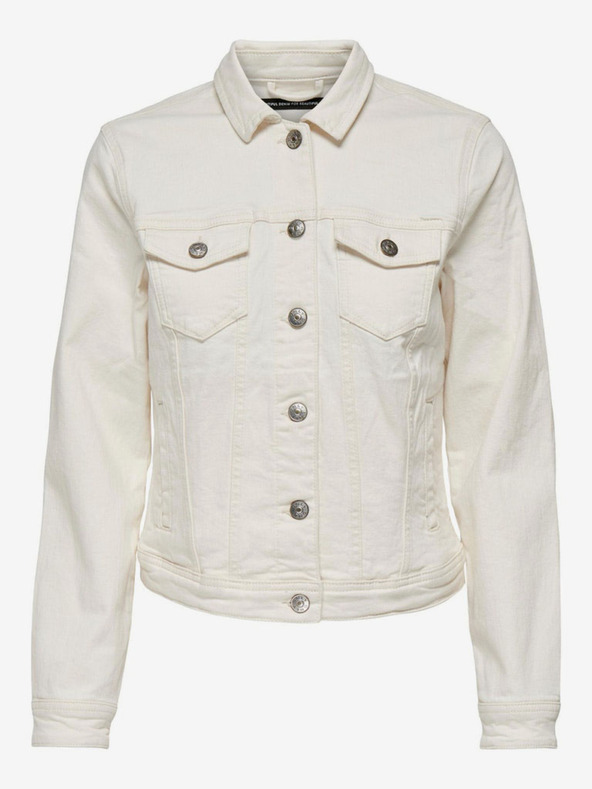 ONLY Krémová dámská džínová bunda ONLY Tia