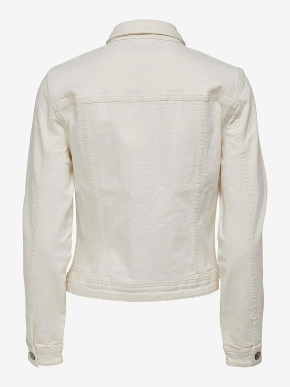 ONLY Krémová dámská džínová bunda ONLY Tia