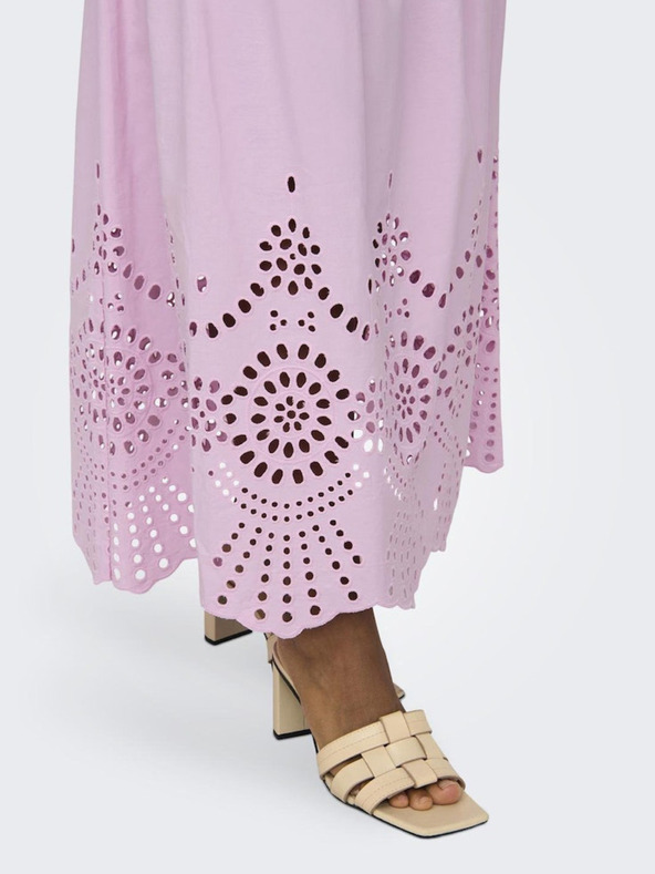 ONLY Světle růžová dámská maxi sukně ONLY Roxanne