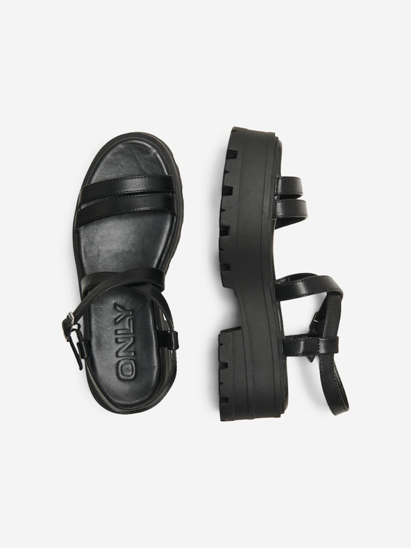 ONLY Černé dámské sandály na platformě ONLY Mercery-1