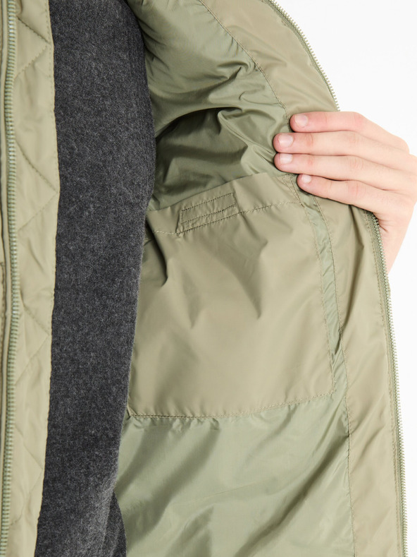 Celio Béžová pánská zimní prošívaná bunda Celio Fuparigi