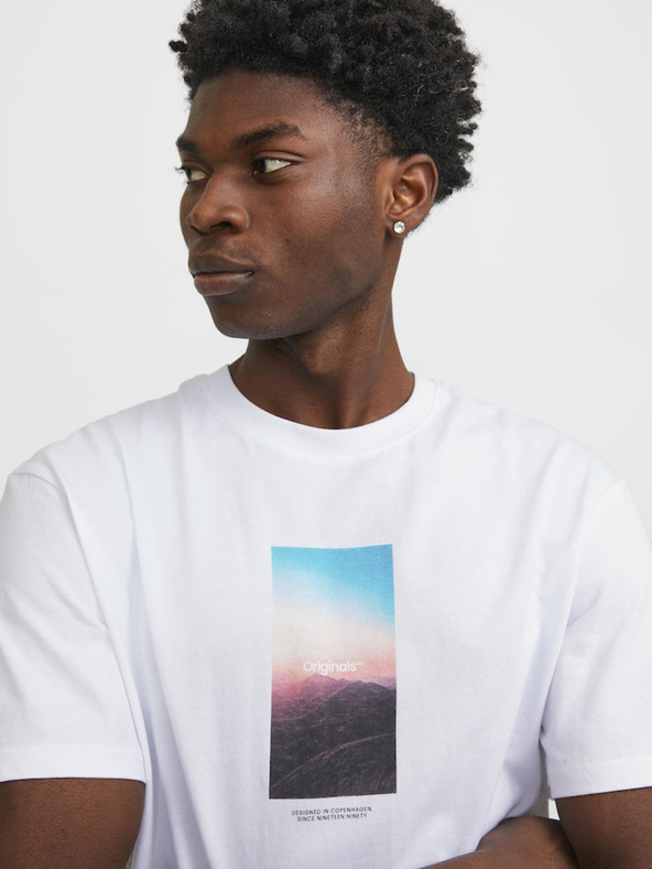 Jack & Jones Bílé pánské tričko Jack & Jones Vesterbro