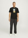 Jack & Jones Černé pánské tričko Jack & Jones Aruba