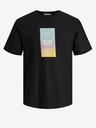 Jack & Jones Černé pánské tričko Jack & Jones Aruba