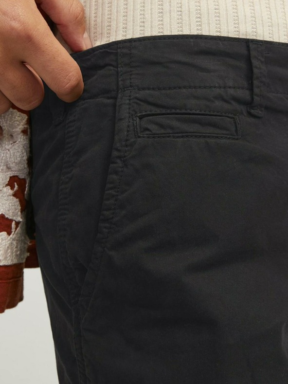 Jack & Jones Černé pánské cargo kraťasy Jack & Jones Cole
