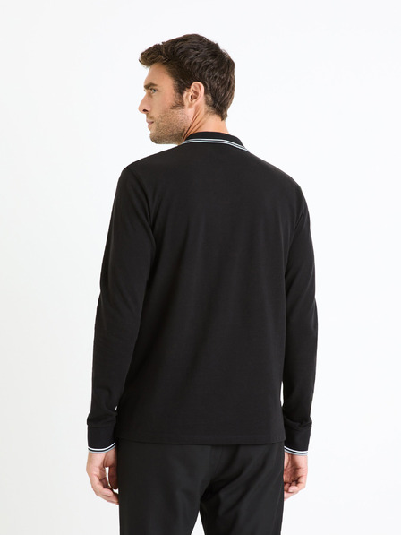 Celio Černé pánské basic polo tričko Celio Decolml