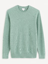 Celio Zelený pánský basic svetr Celio Bepic