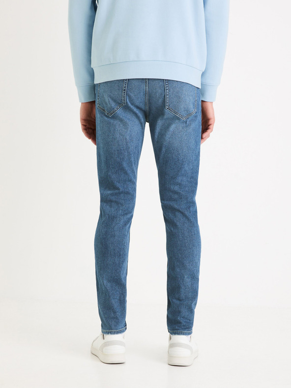Celio Modré skinny fit džíny Celio Foskinny
