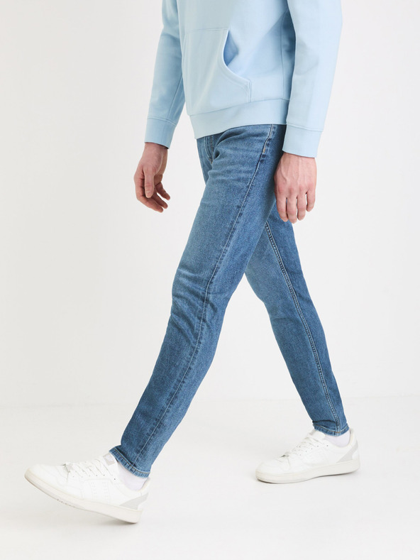 Celio Modré skinny fit džíny Celio Foskinny