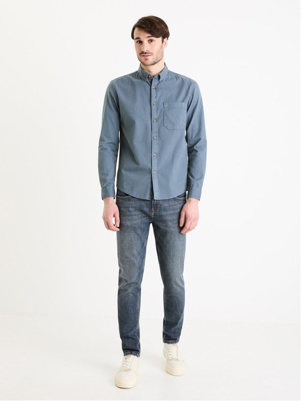 Celio Modrá pánská košile Celio Gapeach