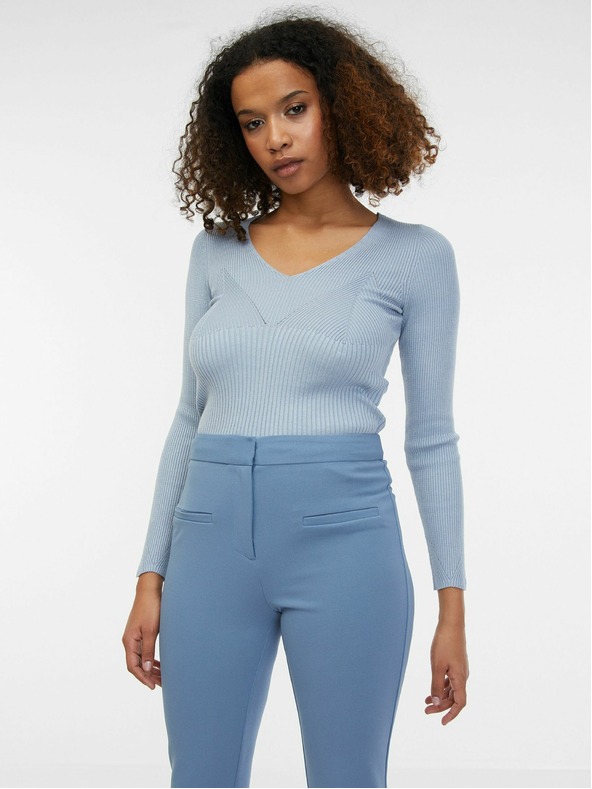 Orsay Modré dámské kalhoty ORSAY